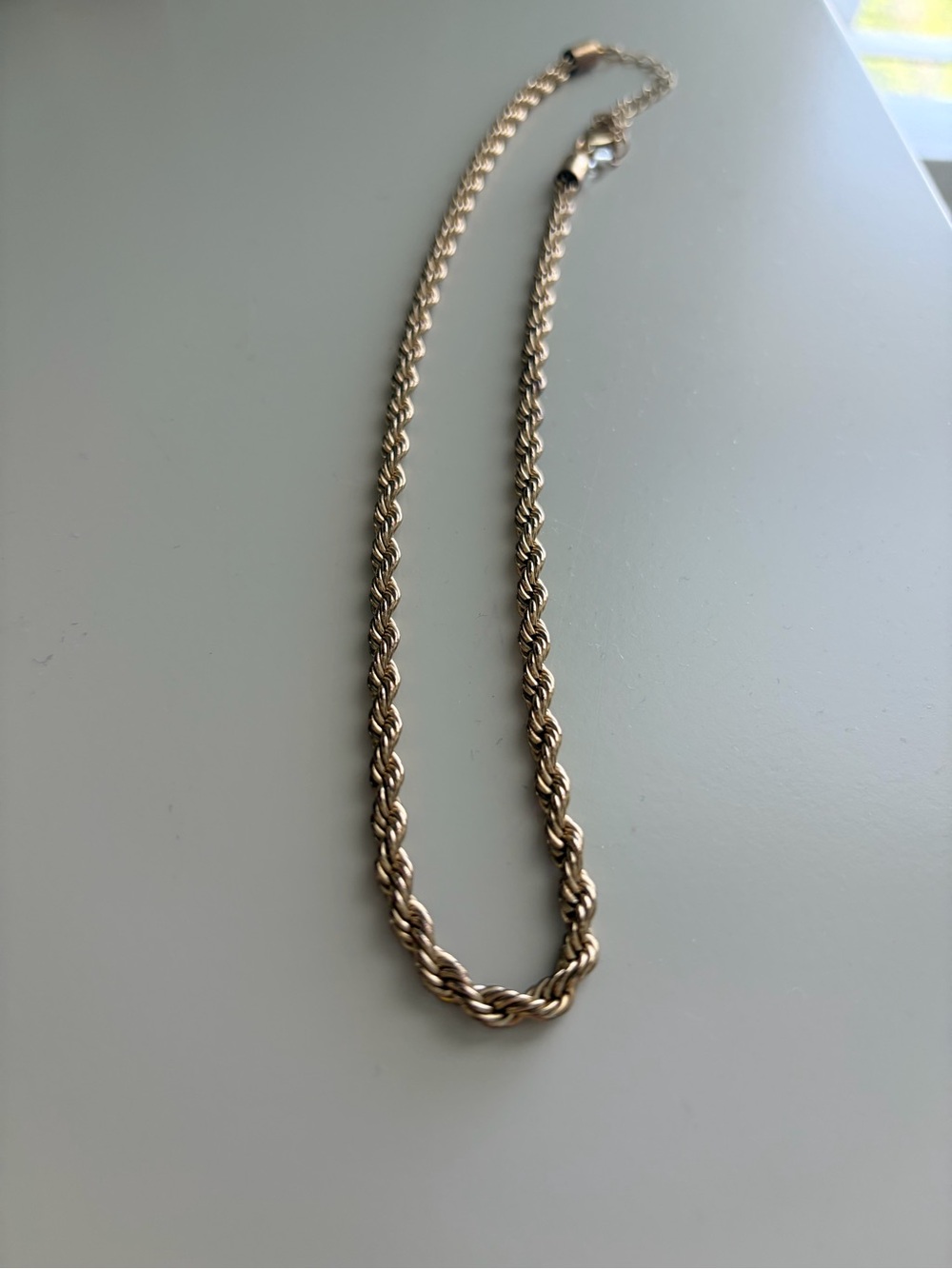 Gold Rope Chain Necklace - Women's Jewelry
